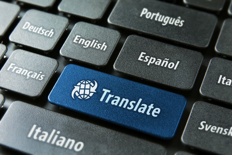 keyboard with translation button
